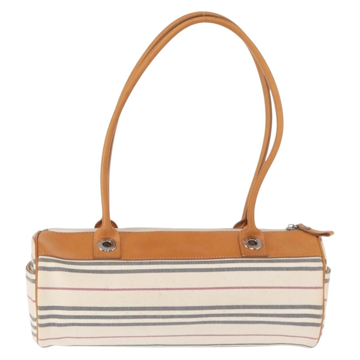 Burberry Vintage Handbag Canvas, BEIGE, CANVAS, Handbag