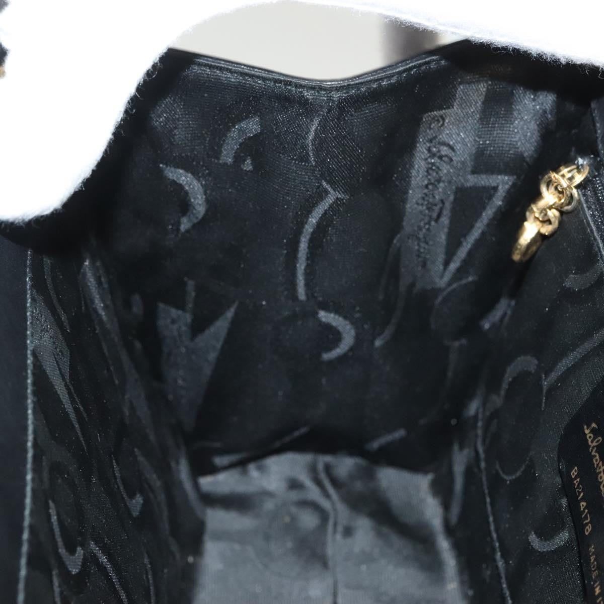 Salvatore Ferragamo Convertible Vara Bow Tote Leather, BLACK, LEATHER, Handbag