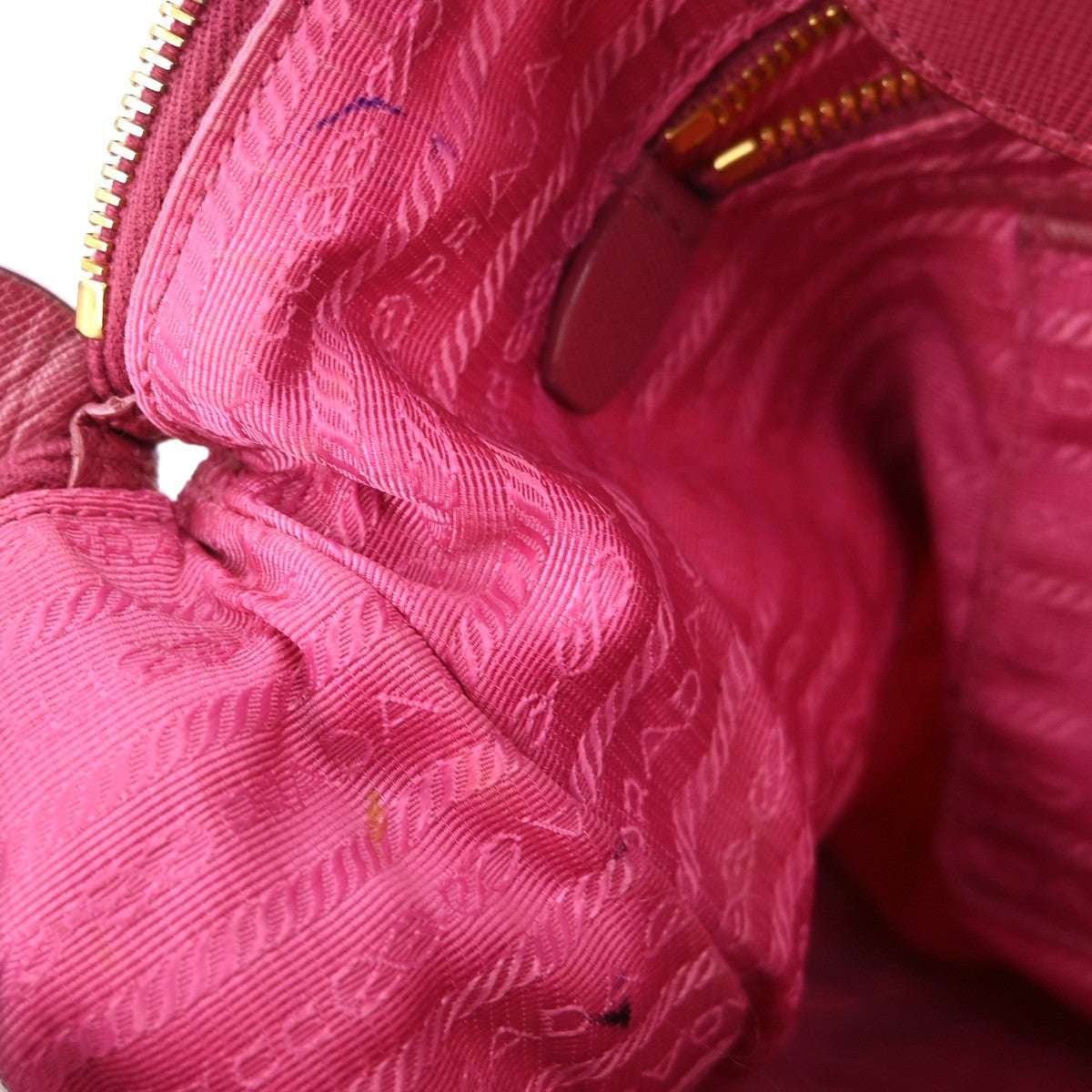 Prada Convertible Flap Tote Tessuto and Saffiano Leather, PINK, NYLON, Tote bag