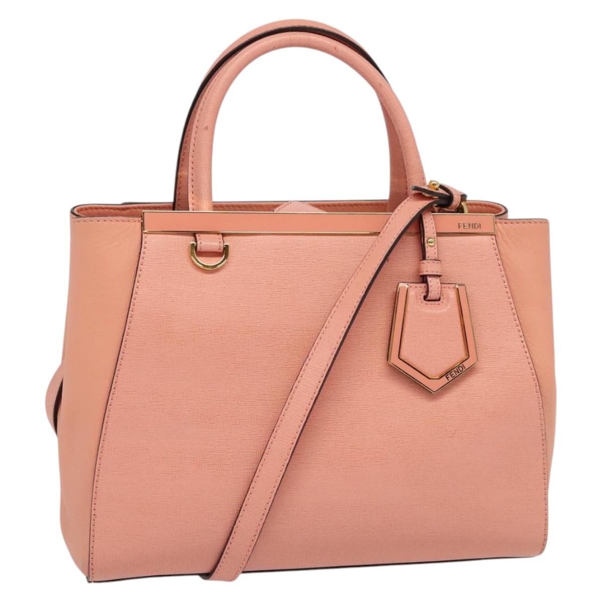 Fendi 2Jours Bag Leather, PINK, LEATHER, Handbag