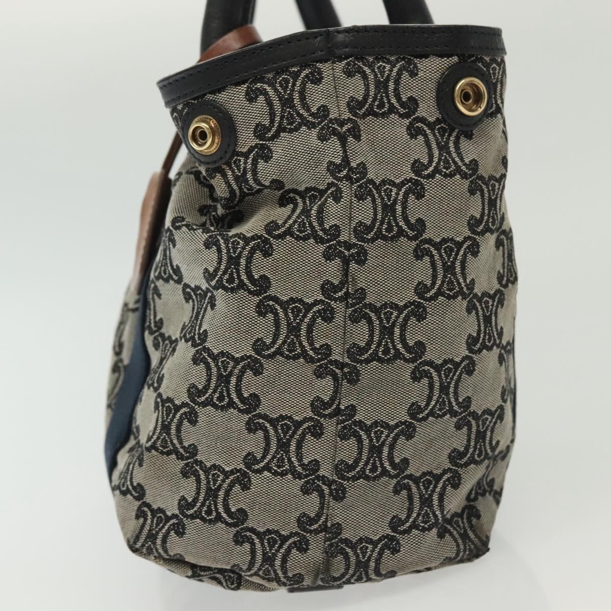 Celine Vintage Macadam Handbag Macadam, NAVY, CANVAS, Handbag