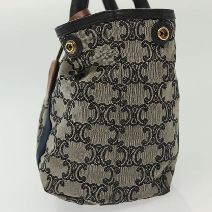 Celine Vintage Macadam Handbag Macadam, NAVY, CANVAS, Handbag