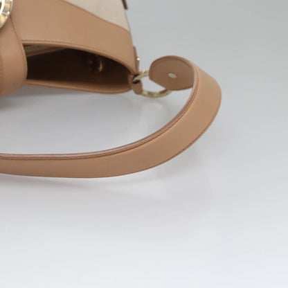 Bvlgari Chandra Hobo Canvas and Leather, BEIGE, CANVAS, Handbag