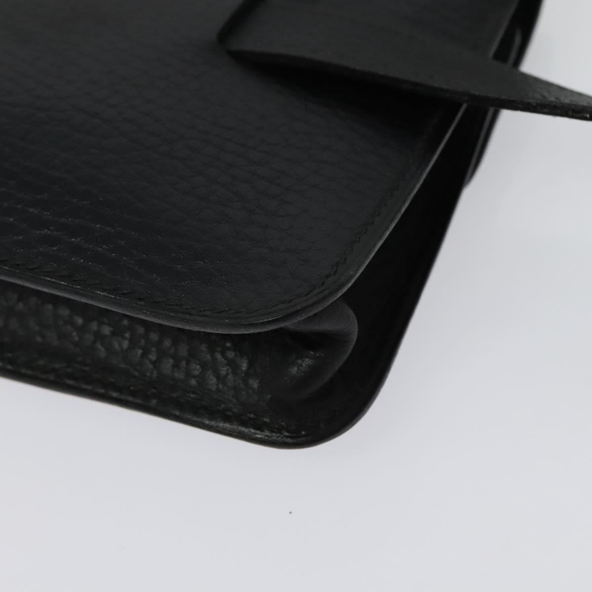 Hermes Pochette Green Waist Bag Leather, BLACK, LEATHER, Clutche & pouche