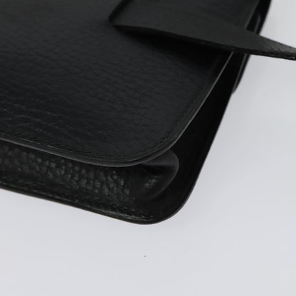 Hermes Pochette Green Waist Bag Leather, BLACK, LEATHER, Clutche & pouche