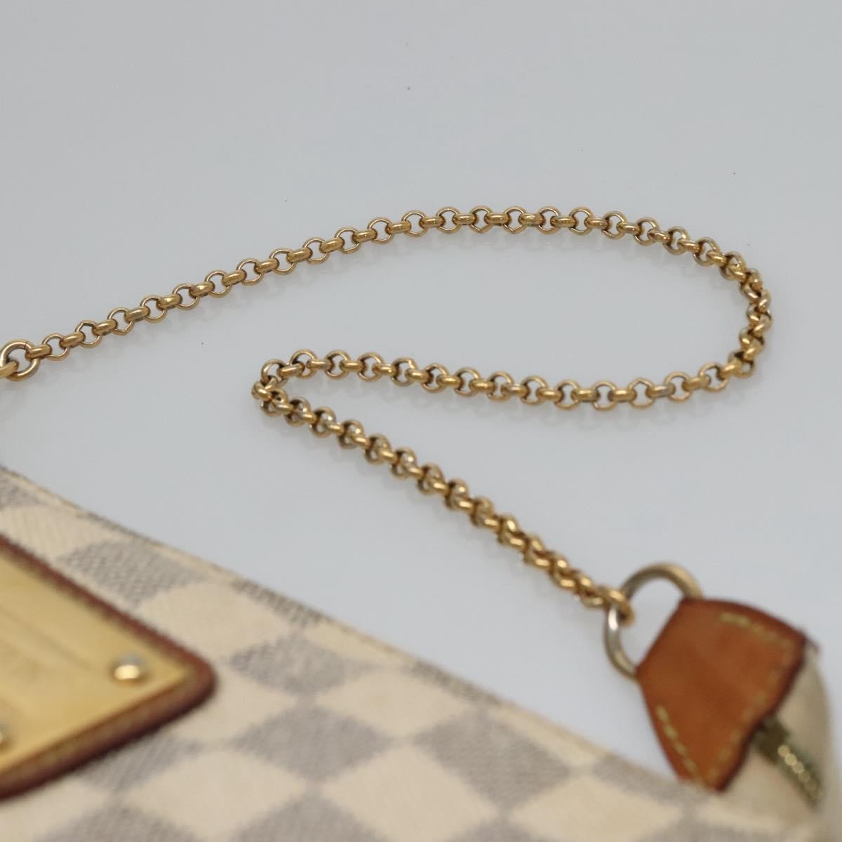 Louis Vuitton Eva Handbag Damier, WHITE, CANVAS, Shoulder bag