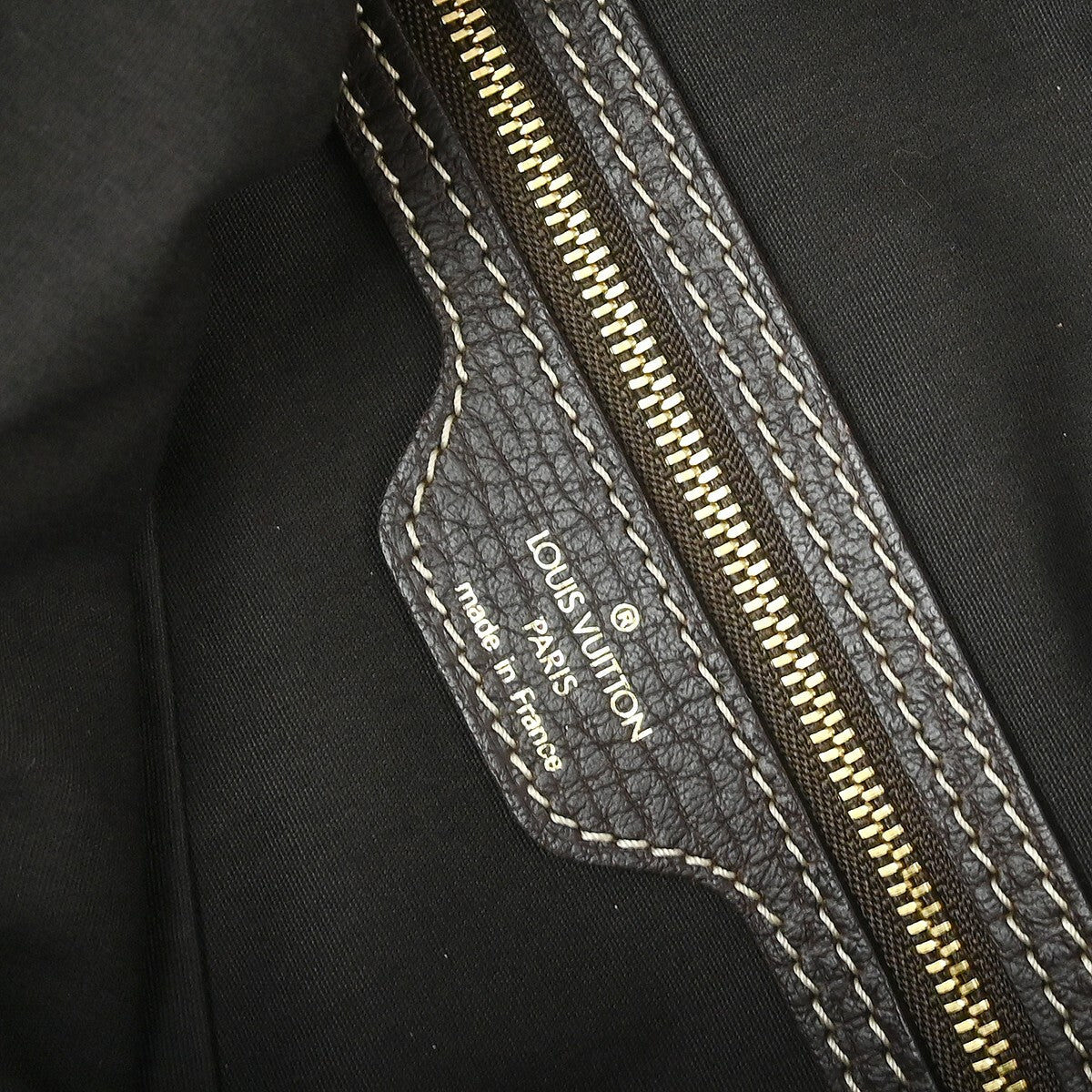 Louis Vuitton Boulogne Handbag Mini Lin, BROWN, CANVAS, Shoulder bag