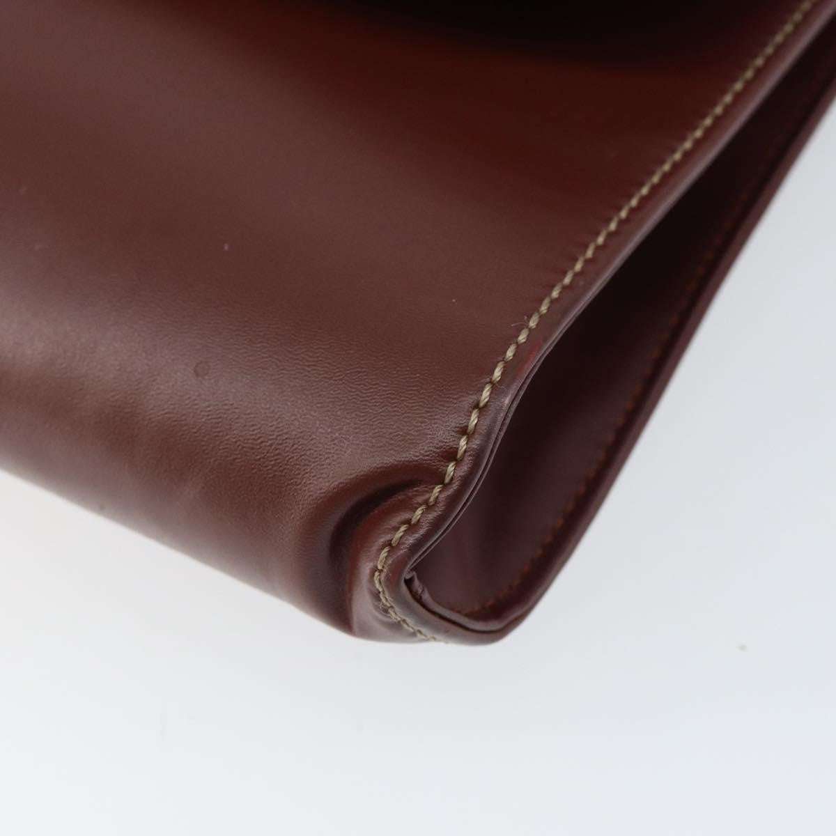 cartier Must de Cartier Clutch bag Leather, BURGUNDY, LEATHER, Clutche & pouche
