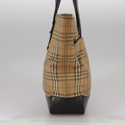 Burberry Nova Check Tote Leather, BEIGE, CANVAS, Tote bag