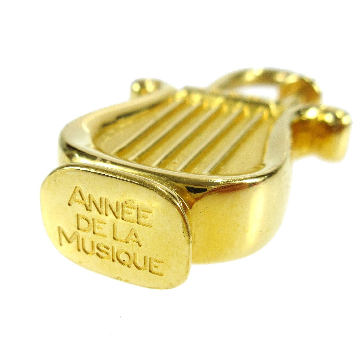 Hermes Harp Cadena Padlock 1996 Limited Metal Design, GOLD, GOLD, Charms and Keychains