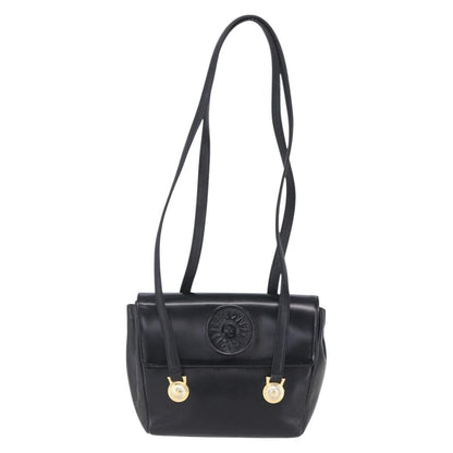 Versace Vintage Shoulder Bag Leather, BLACK, LEATHER, Shoulder bag