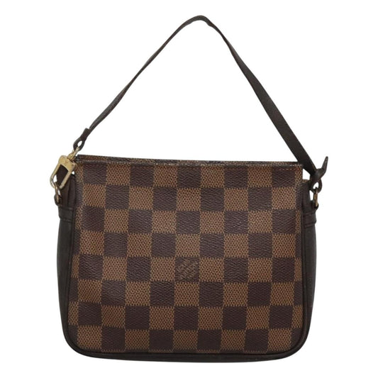 Louis Vuitton Trousse Make Up Bag Damier, BROWN, CANVAS, Clutche & pouche