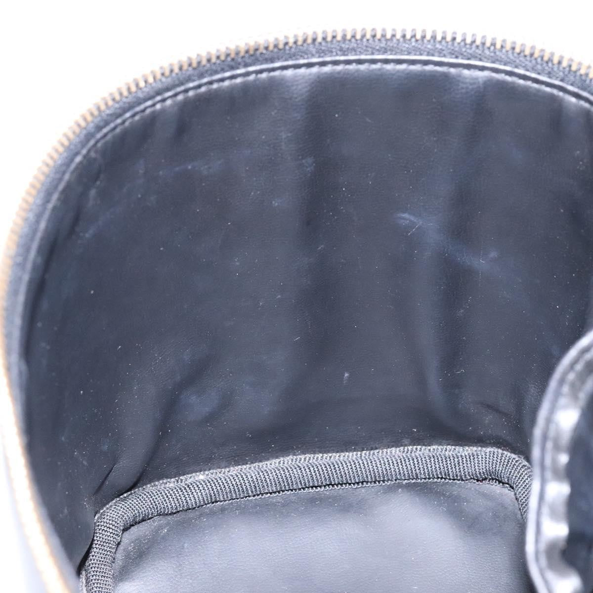 Chanel Vintage Timeless Cosmetic Case Caviar, BLACK, LEATHER, Toiletry Case