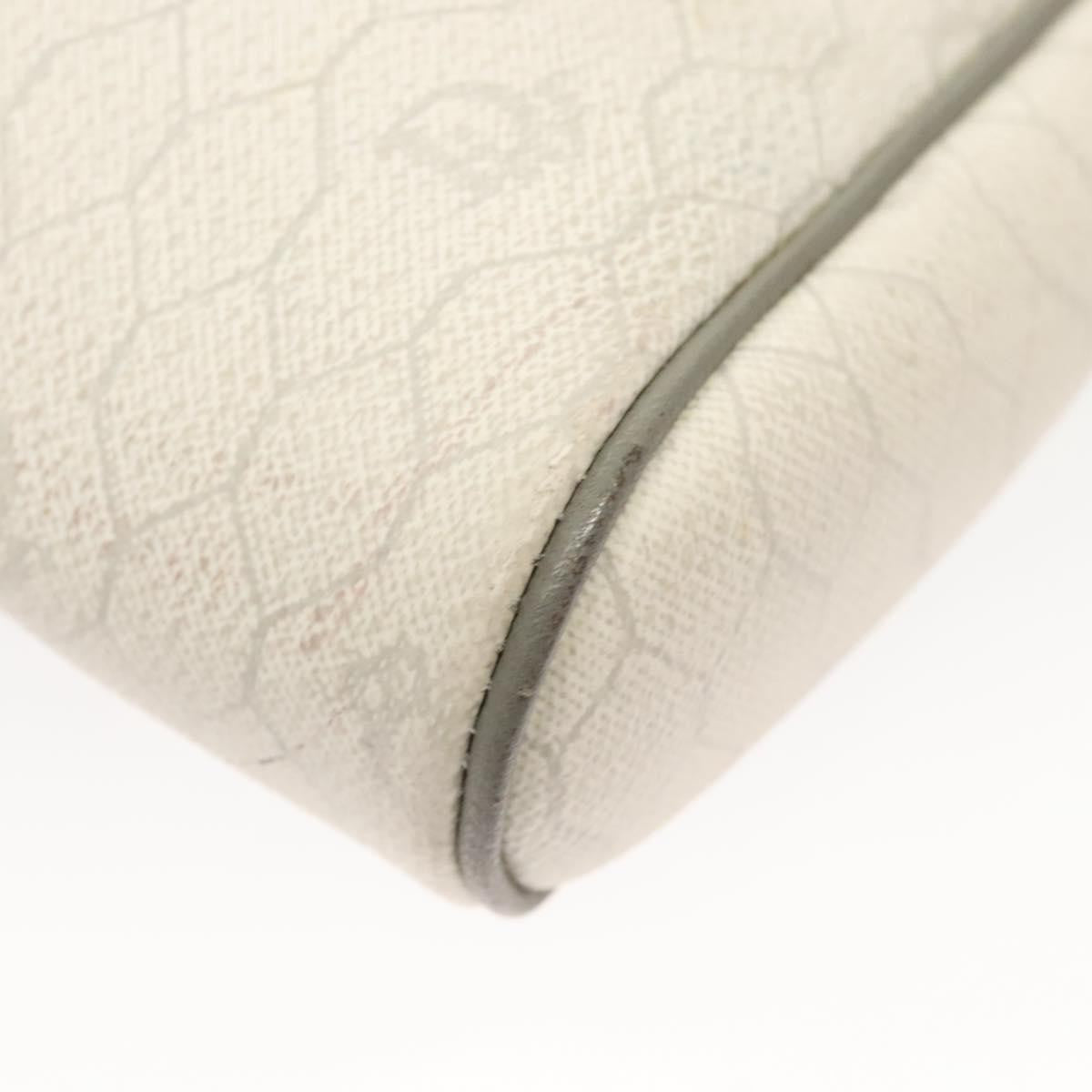 Christian Dior Vintage Honeycomb Shoulder Bag Canvas, WHITE, CANVAS, Shoulder bag