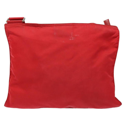 Prada Flat Messenger Bag Tessuto, Red, Nylon, Crossbody Bag