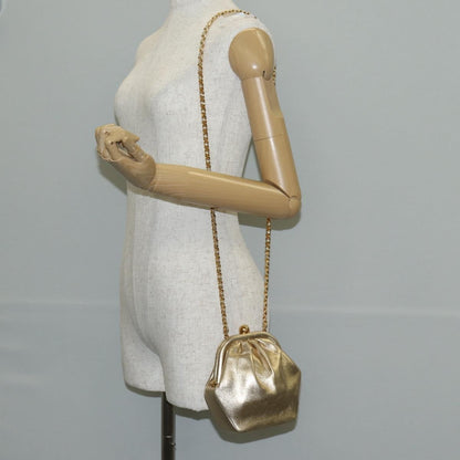 Chanel Vintage Timeless Kisslock Coin Purse Leather, GOLD, LEATHER, Shoulder bag
