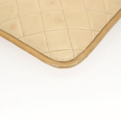 Chanel Chain Shoulder Bag Leather, BEIGE, LEATHER, Shoulder bag