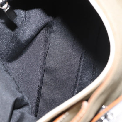 Salvatore Ferragamo Gancini Shoulder Bag Canvas, KHAKI, CANVAS, Shoulder bag