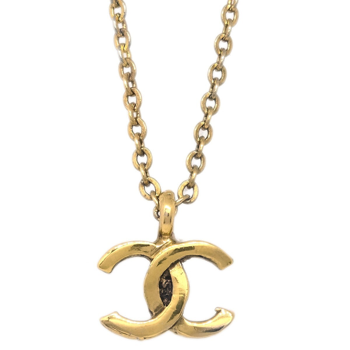 Chanel CC Pendant Necklace Metal, GOLD, GOLD_PLATED, Necklace