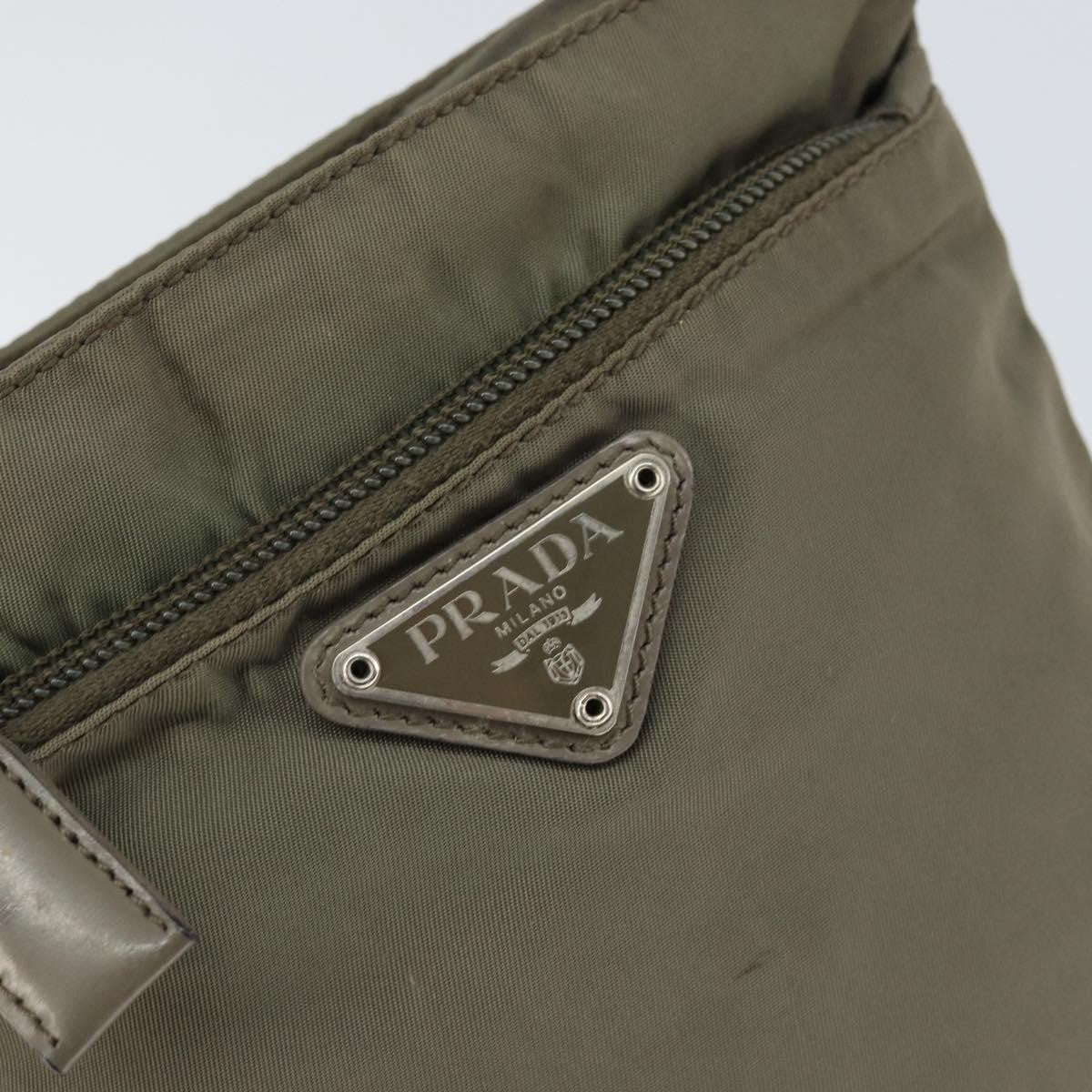 Prada Front Pocket Messenger Bag Tessuto, KHAKI, NYLON, Shoulder bag
