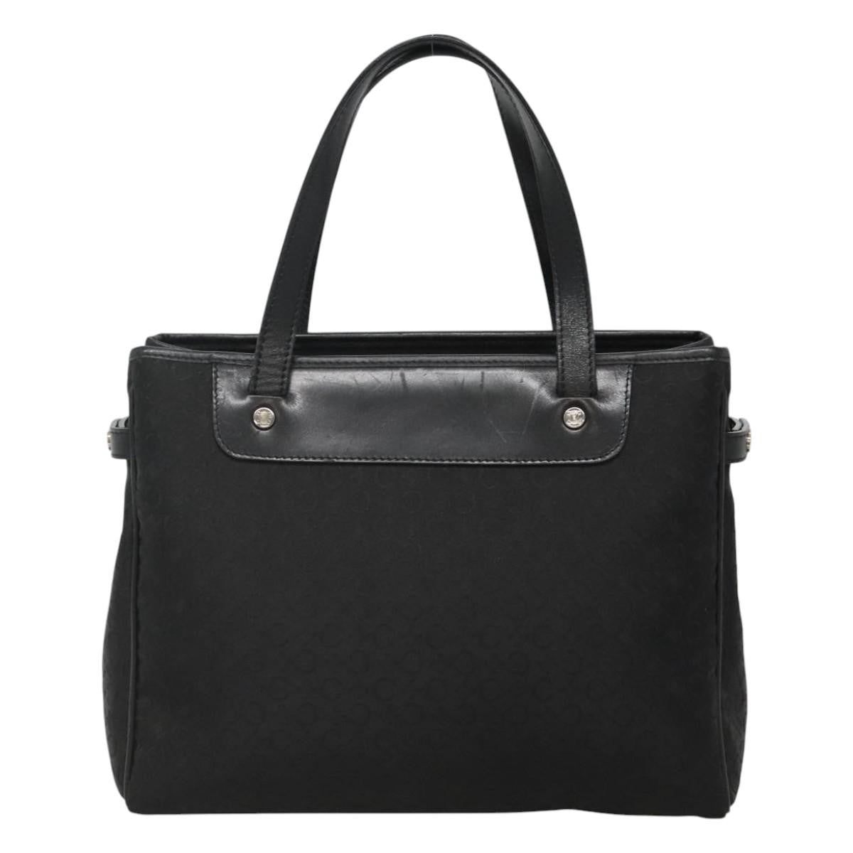 Celine Macadam Handbag Macadam with leather, BLACK, CANVAS, Handbag