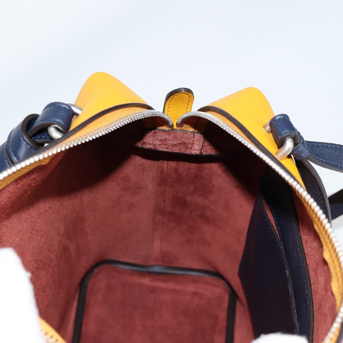 Celine Soft Cube Bag Leather, YELLOW, LEATHER, Handbag