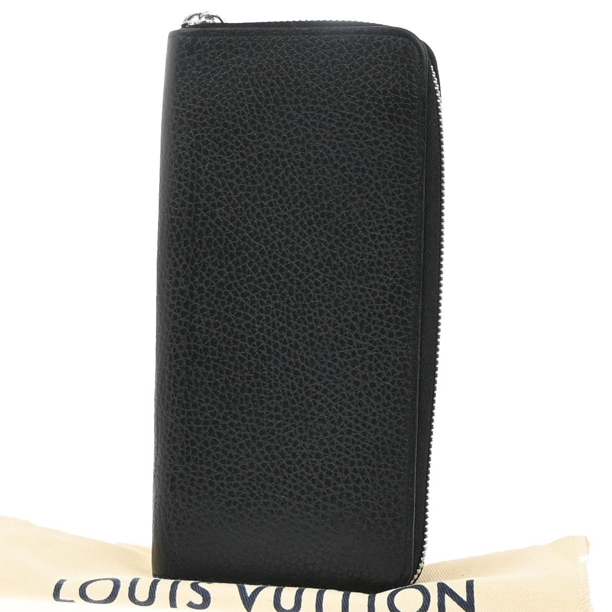 Louis Vuitton Zippy wallet vertical Taurillon Leather, BLACK, LEATHER, Wallets