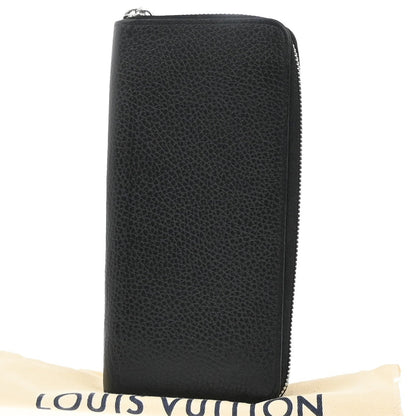 Louis Vuitton Zippy wallet vertical Taurillon Leather, BLACK, LEATHER, Wallets