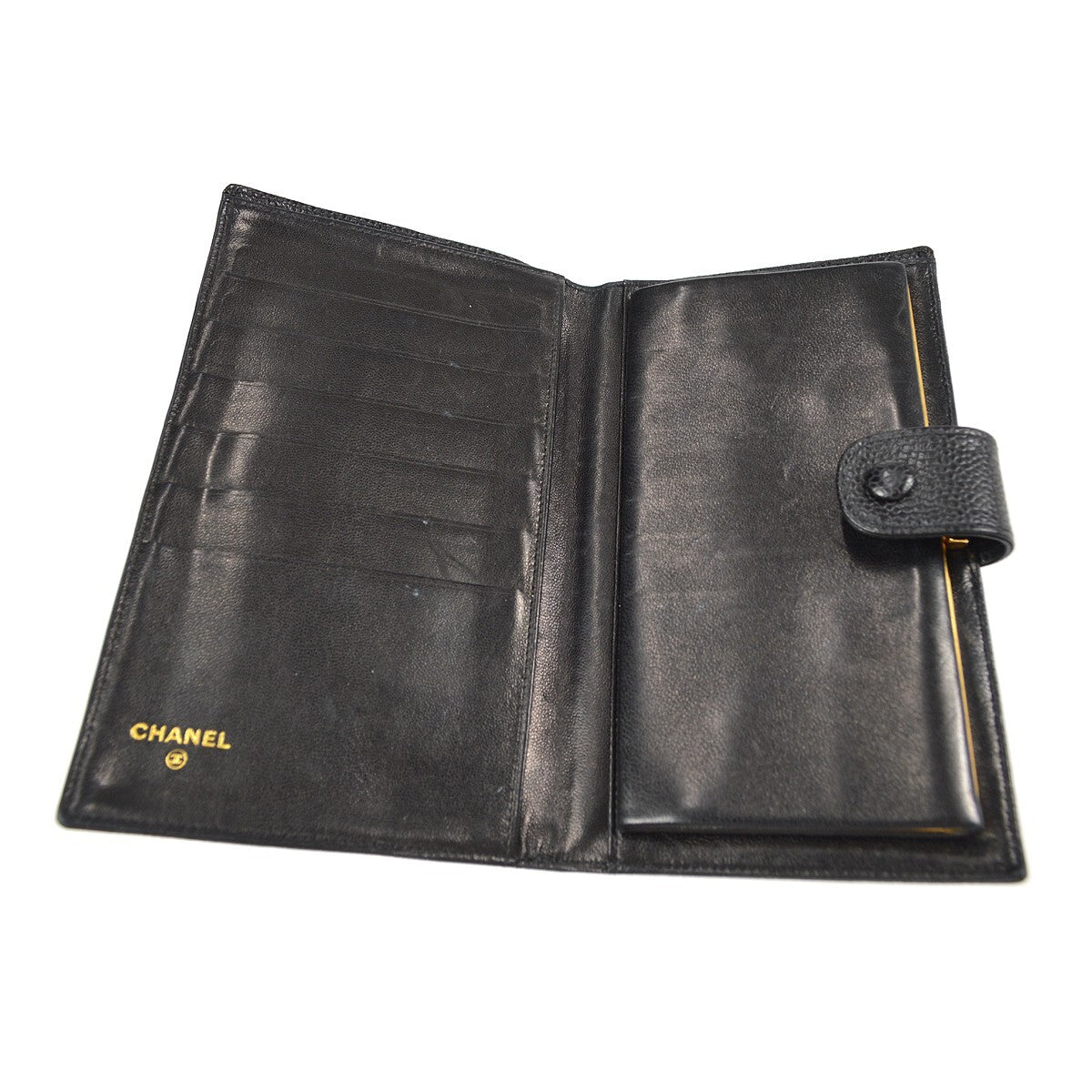 Chanel Timeless CC French Wallet Caviar, BLACK, LEATHER, Wallets