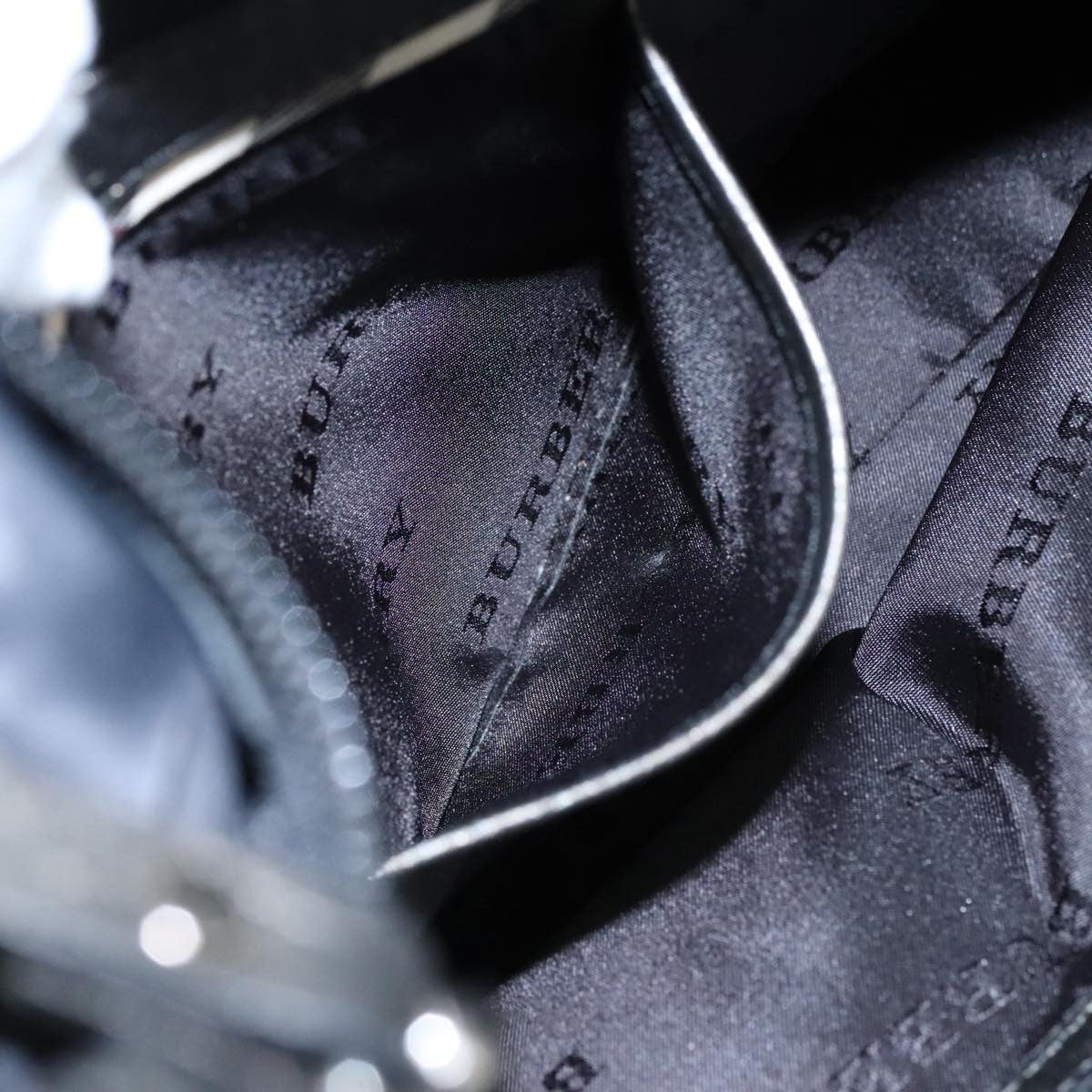 Burberry Vintage Shoulder Bag Nylon, BLACK, NYLON, Shoulder bag