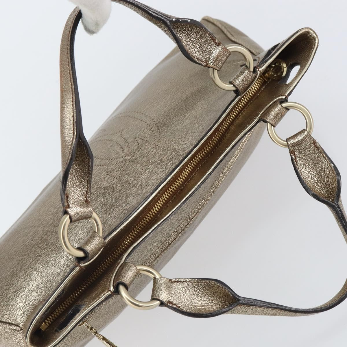 cartier Marcello Handbag Leather, GOLD, LEATHER, Tote bag