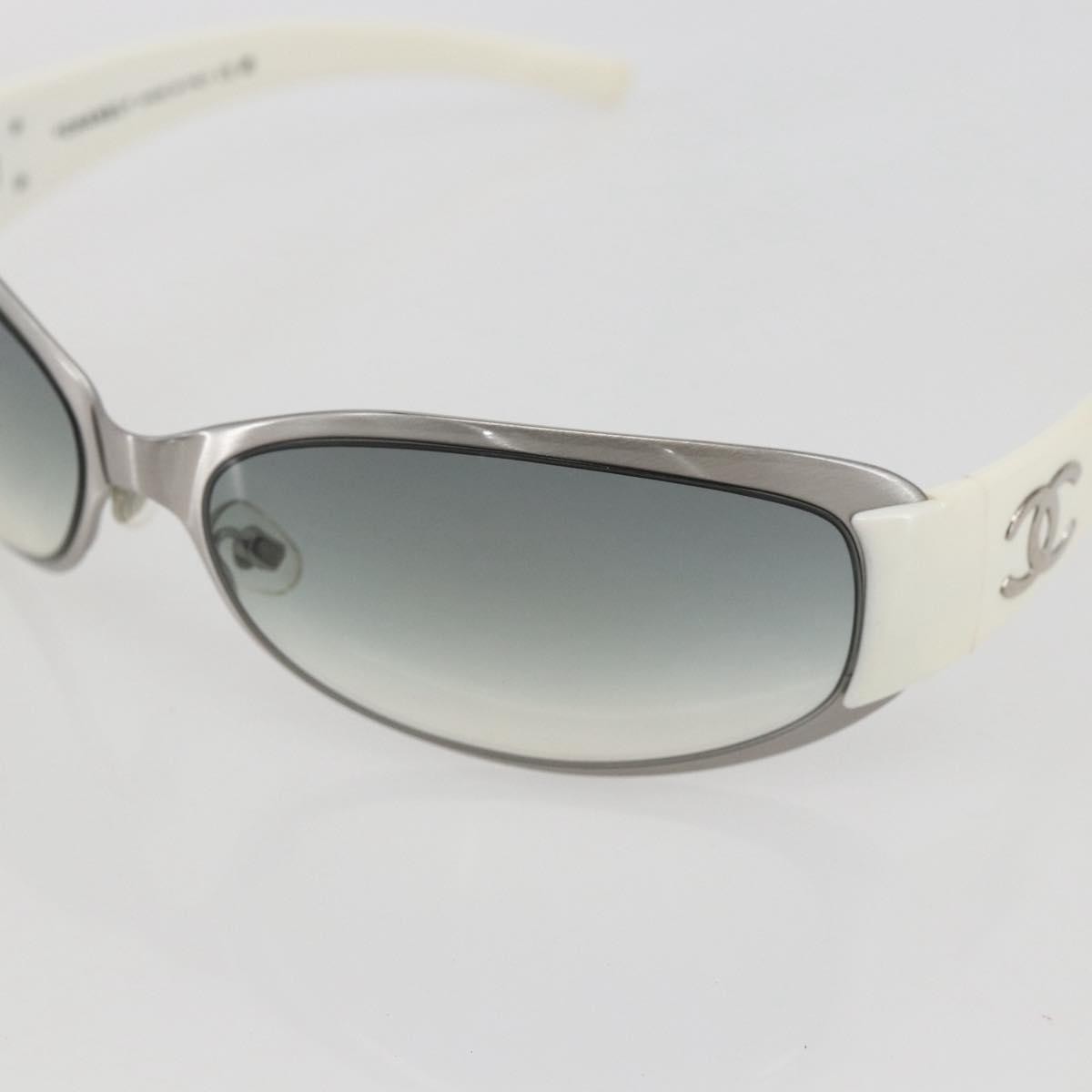 Chanel Logo CC Sunglasses Metal, WHITE, METAL, Sunglasse