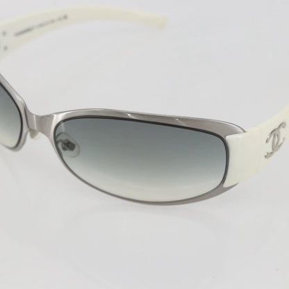 Chanel Logo CC Sunglasses Metal, WHITE, METAL, Sunglasse