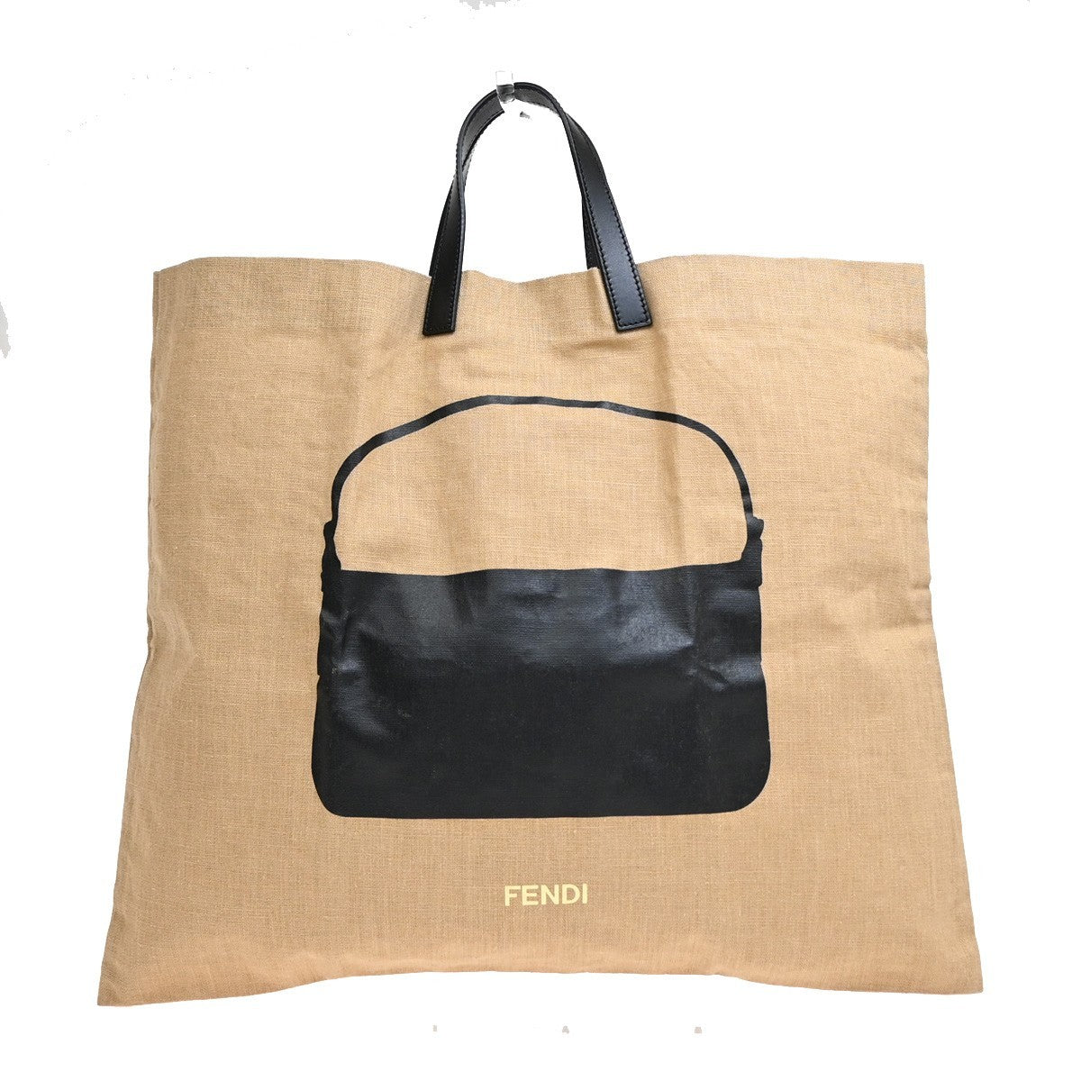 Fendi Shopping Tote Canvas, BEIGE, CANVAS, Tote bag