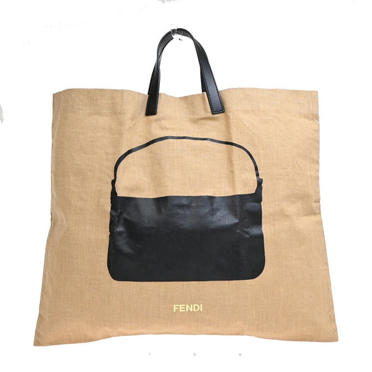 Fendi Shopping Tote Canvas, BEIGE, CANVAS, Tote bag