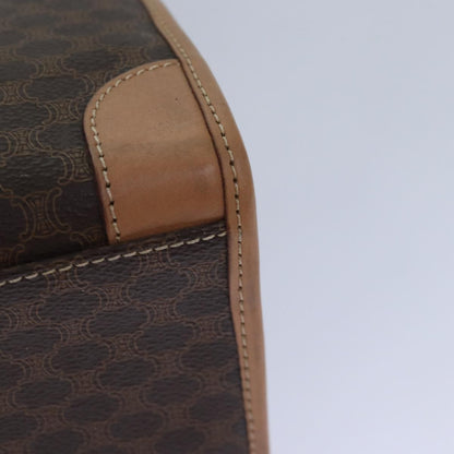 Celine Vintage Macadam Handbag Canvas and Leather, Brown, Canvas, Handbag