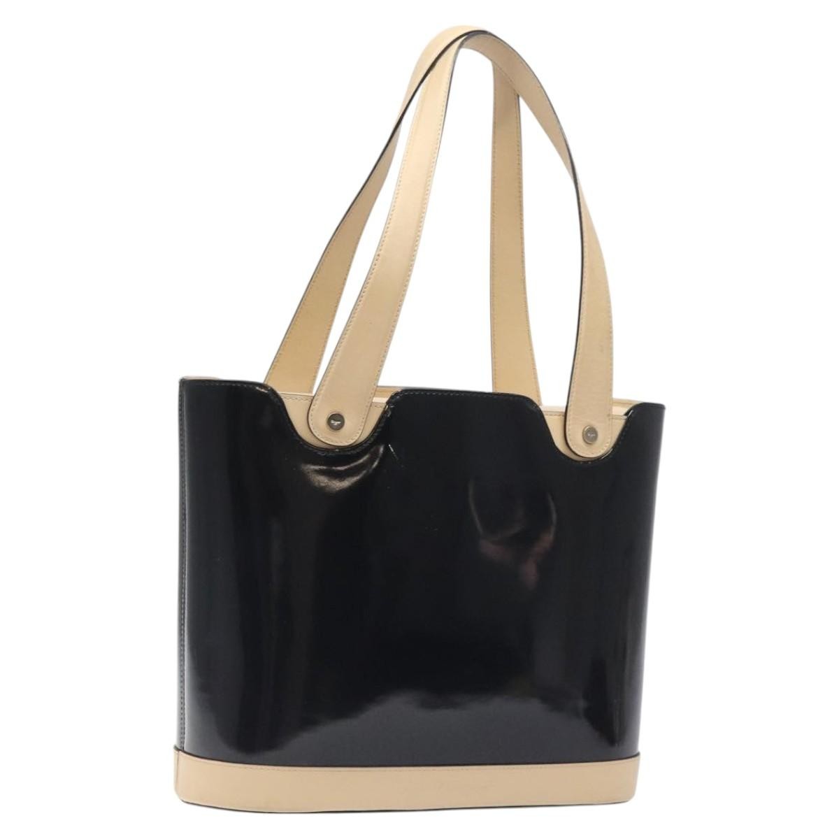Salvatore Ferragamo Vintage Tote bag Patent Leather, BLACK, PATENT_LEATHER, Tote bag