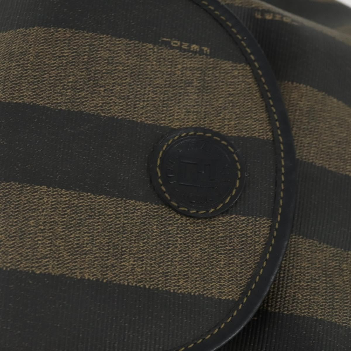 Fendi Pequin Front Pocket Backpack Coated Canvas, BROWN, PVC, Backpack