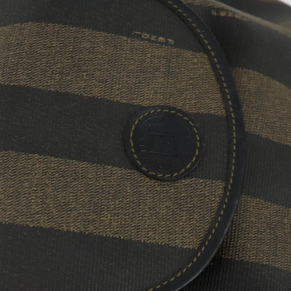 Fendi Pequin Front Pocket Backpack Coated Canvas, BROWN, PVC, Backpack