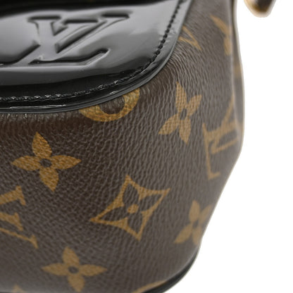 Louis Vuitton Cherrywood Handbag Vernis with Monogram Canvas, BLACK, PATENT_LEATHER, Handbag