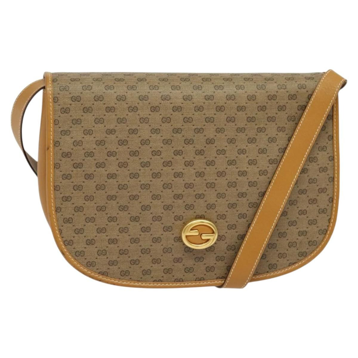 Gucci Micro GG supreme shoulder bag GG canvas, BEIGE, CANVAS, Shoulder bag
