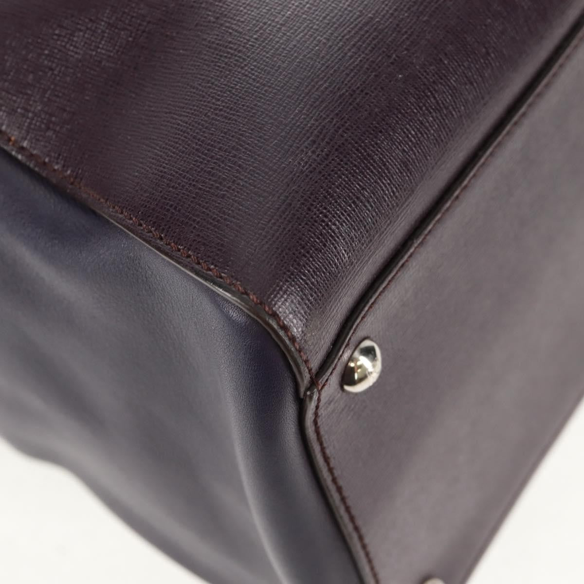 Fendi 2Jours Bag Leather, PURPLE, LEATHER, Handbag