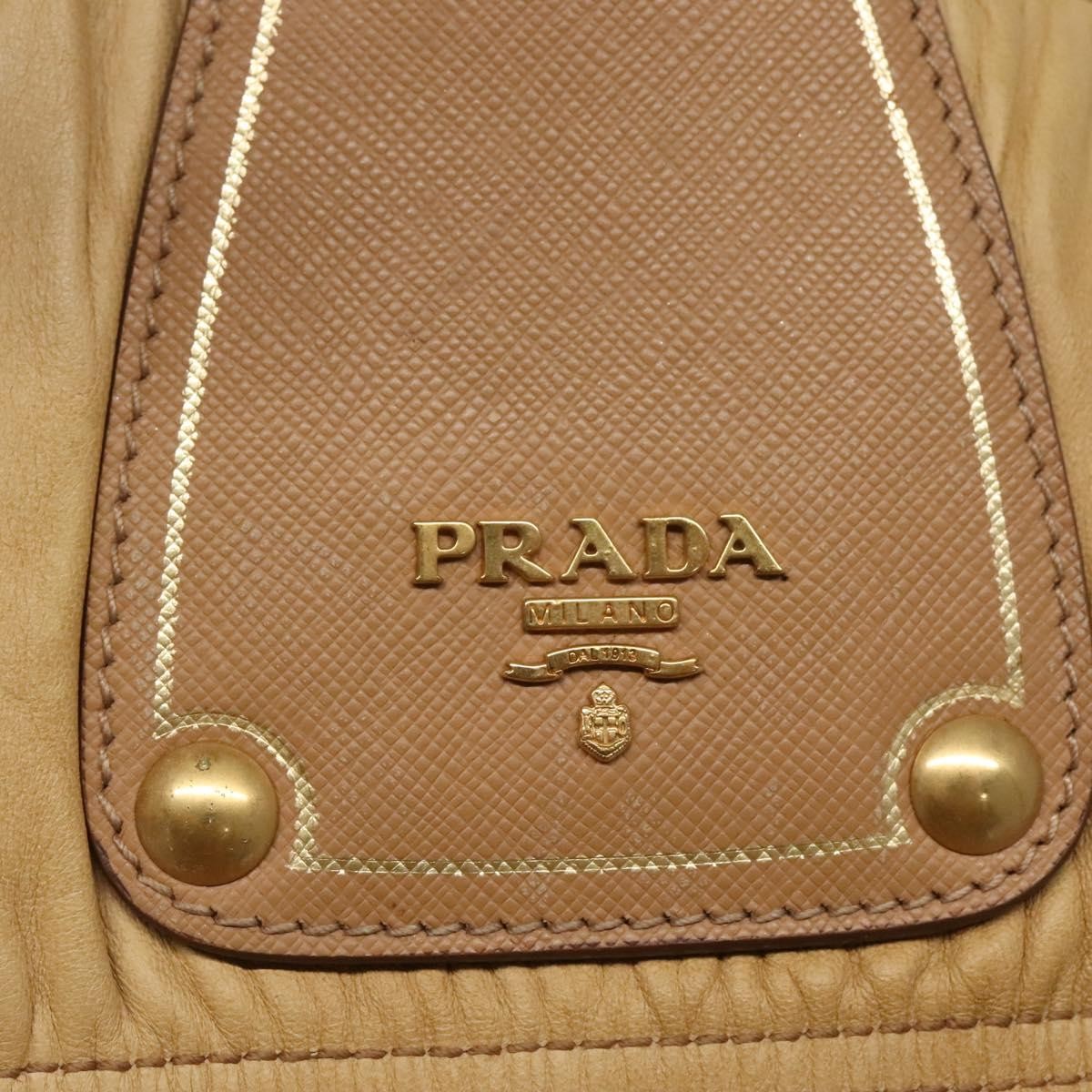 Prada Gaufre Tote Nappa Leather, BEIGE, LEATHER, Tote bag