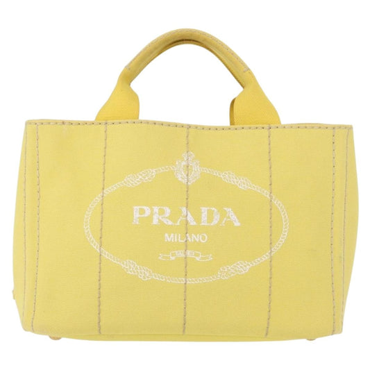 Prada Canapa Convertible Tote Canvas, Gold, Canvas, Tote Bag