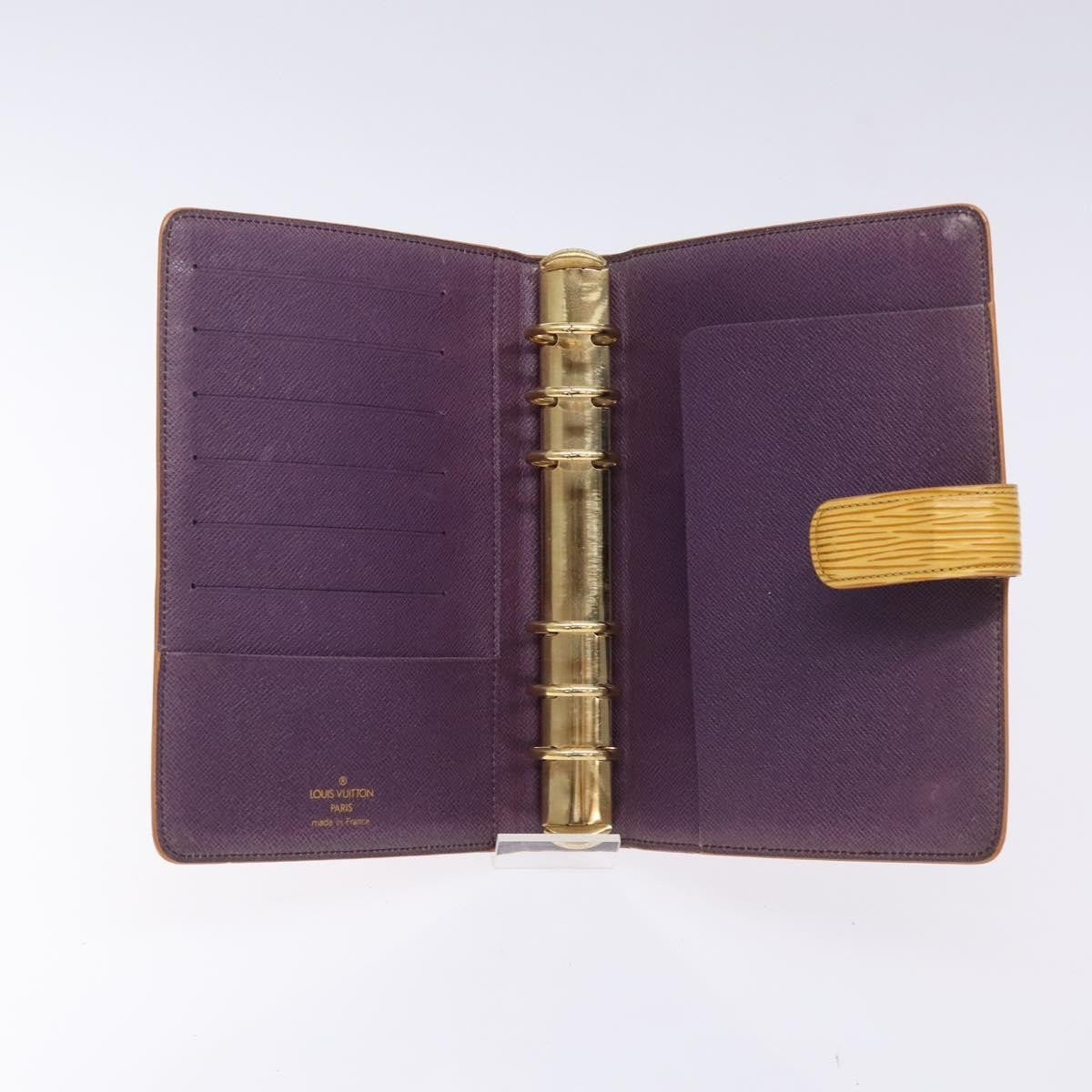 Louis Vuitton Agenda Cover Epi Leather, YELLOW, LEATHER, Wallets