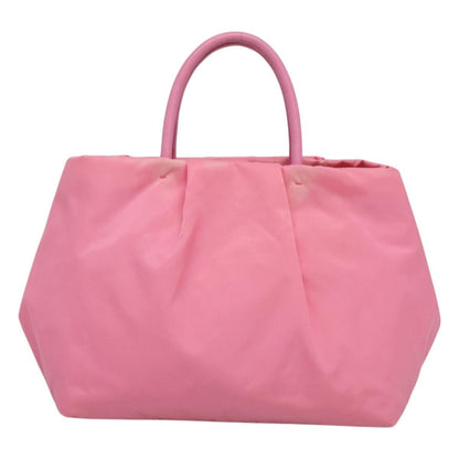 Prada Bow Tote Tessuto with Leather, PINK, NYLON, Tote bag
