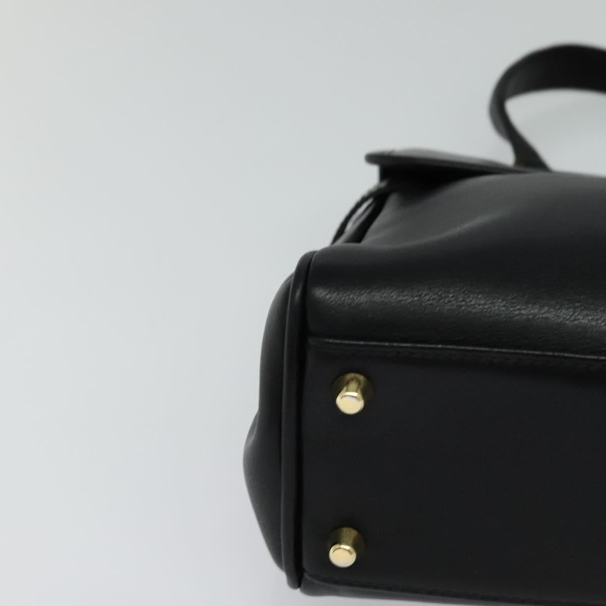 Burberry Vintage Handbag Leather, BLACK, LEATHER, Handbag