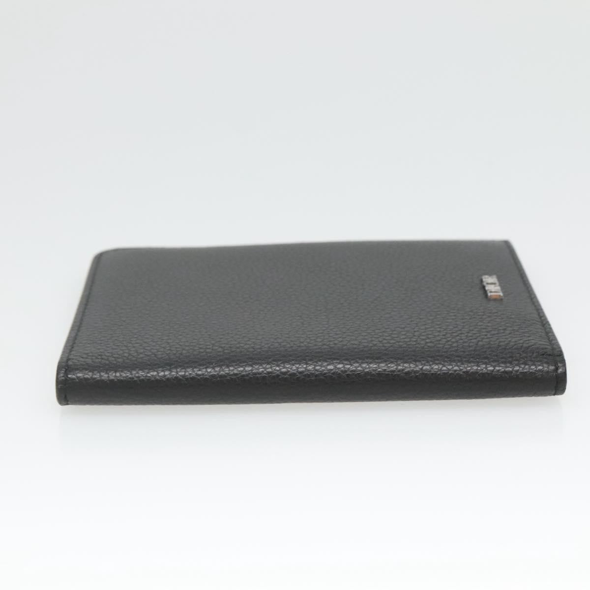 Christian Dior Bifold Card Holder Leather, BLACK, LEATHER, Card Holders