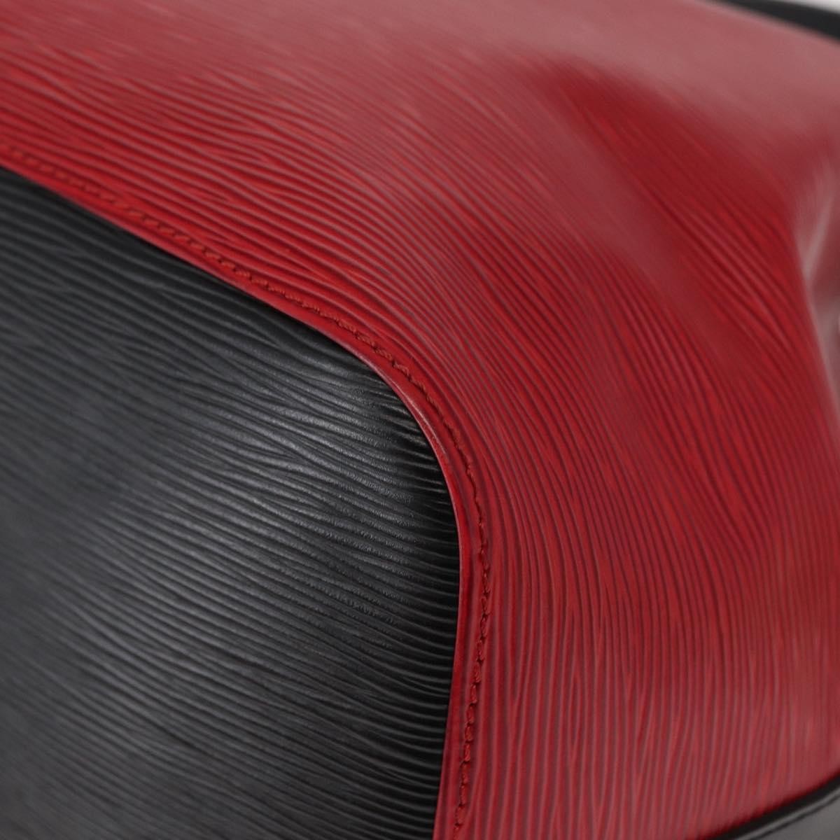 Louis Vuitton Bicolor Petit Noe Handbag Epi Leather, BLACK, LEATHER, Shoulder bag