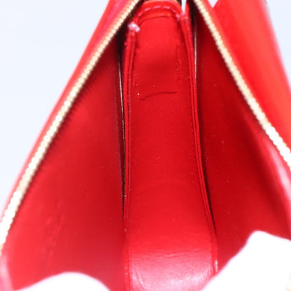 Louis Vuitton Mott Handbag Monogram Vernis, RED, PATENT_LEATHER, Clutche & pouche